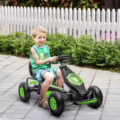 Online - Kart de pedales Negro/Verde Vehículos De Batería O A Pedales