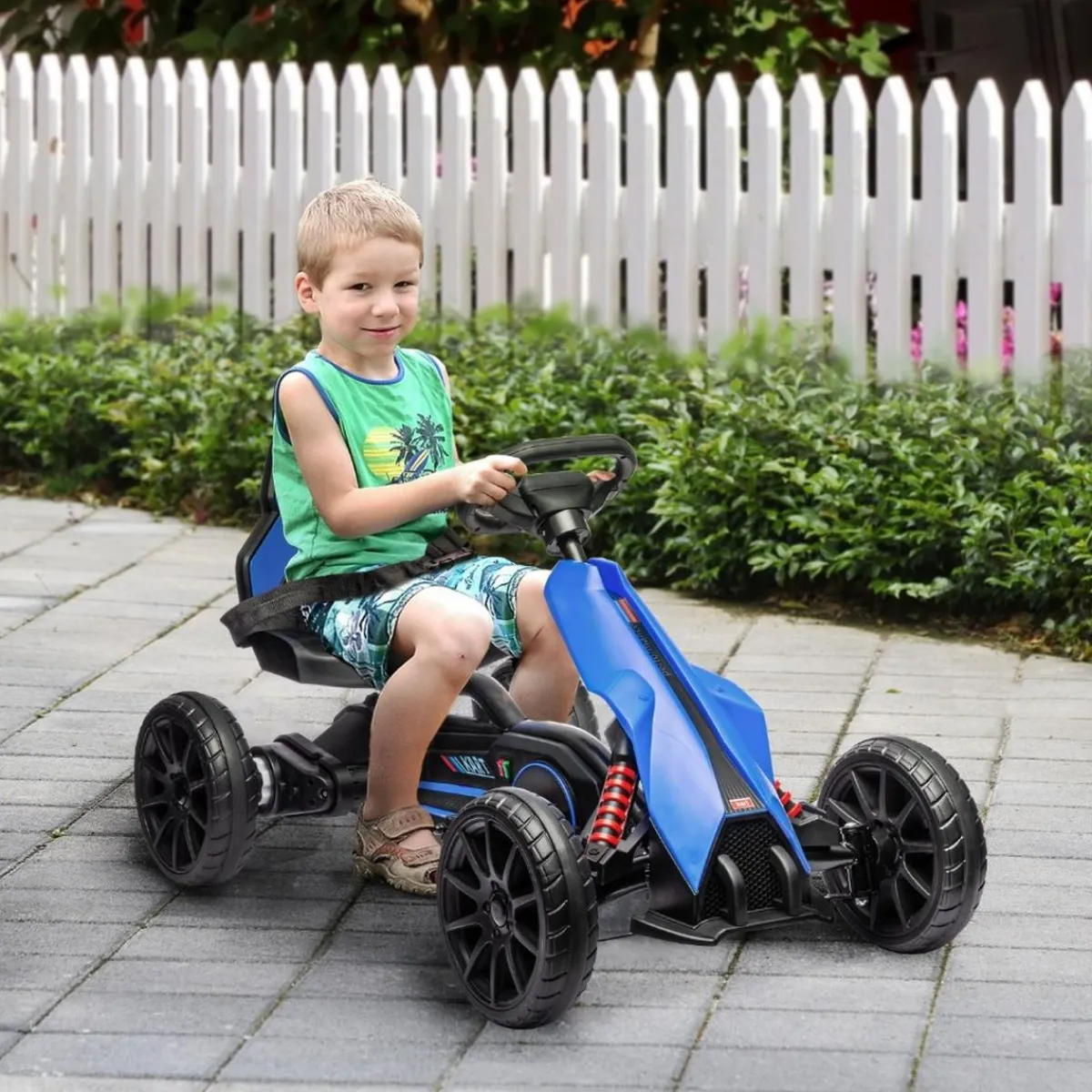 Discount - Kart Eléctrico Azul Vehículos De Batería O A Pedales