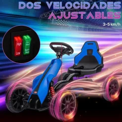 Discount - Kart Eléctrico Azul Vehículos De Batería O A Pedales