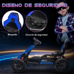 Discount - Kart Eléctrico Azul Vehículos De Batería O A Pedales
