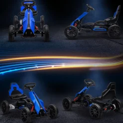 Discount - Kart Eléctrico Azul Vehículos De Batería O A Pedales