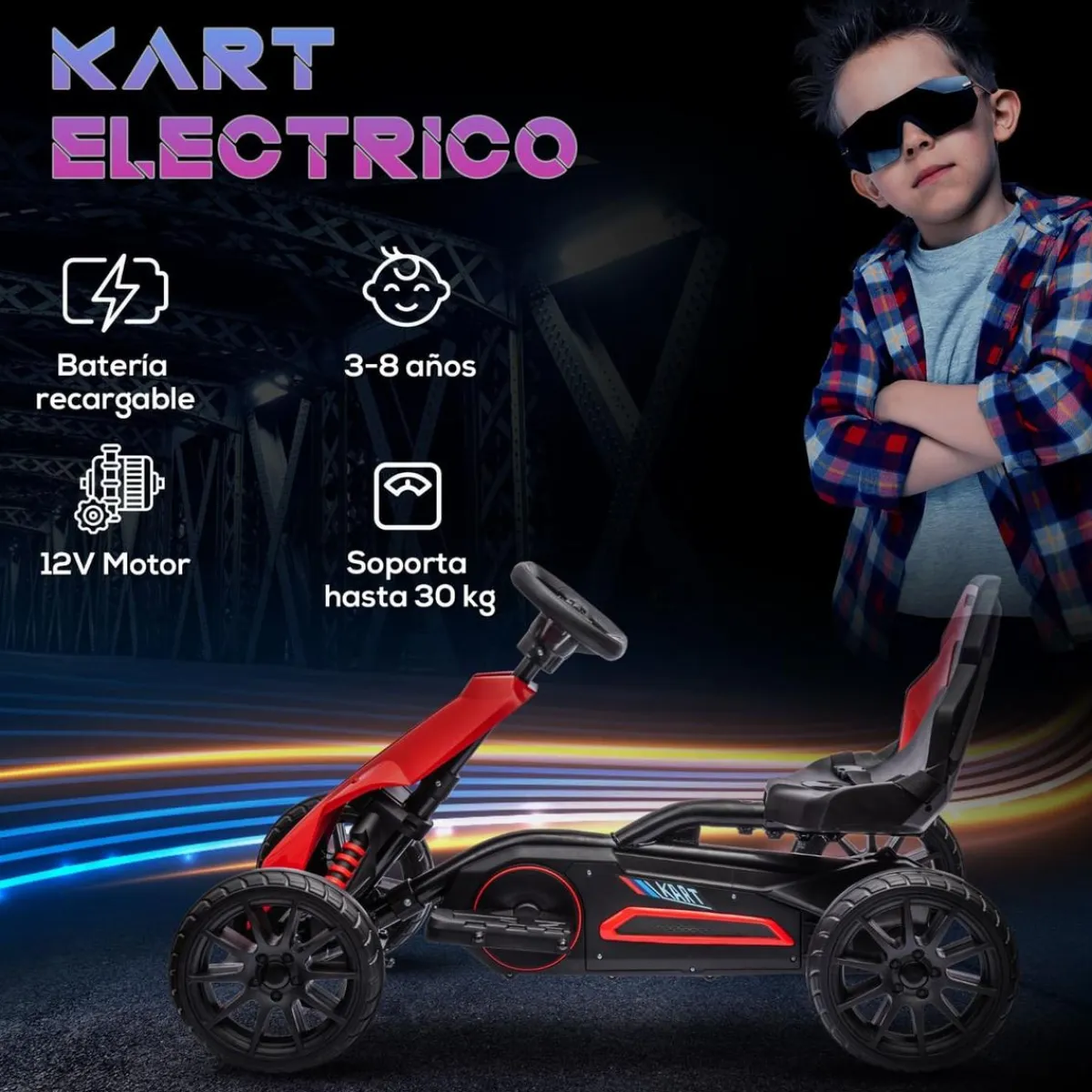 - Kart eléctrico infantil 2 velocidades*Homcom Best