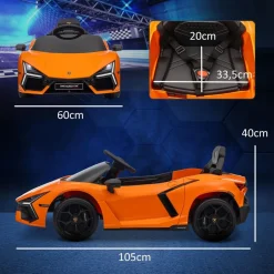 Online Homcom - Lamborghini Revuelto eléctrico Naranja con mando Vehículos De Batería O A Pedales