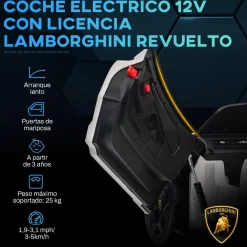 Best Homcom - Lamborghini Revuelto eléctrico Blanco con mando Vehículos De Batería O A Pedales