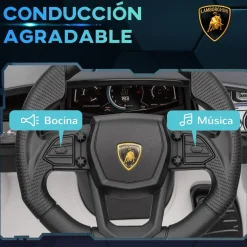 Best Homcom - Lamborghini Revuelto eléctrico Blanco con mando Vehículos De Batería O A Pedales