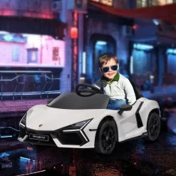 Best Homcom - Lamborghini Revuelto eléctrico Blanco con mando Vehículos De Batería O A Pedales