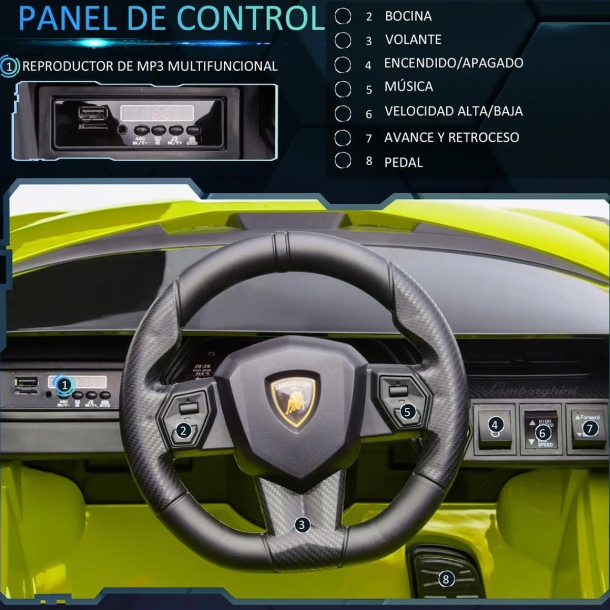 Clearance - Lamborghini SIAN eléctrico verde Vehículos De Batería O A Pedales