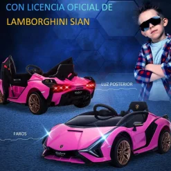 - Lamborghini SIAN eléctrico rosa Vehículos De Batería O A Pedales