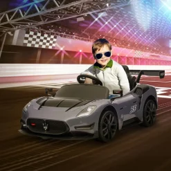 Homcom - Maserati GT2 eléctrico Gris con mando*AIYAPLAY New