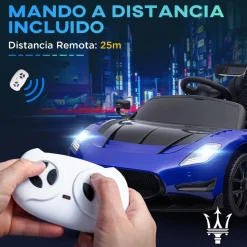 Sale Homcom - Maserati GT2 eléctrico Azul con mando Vehículos De Batería O A Pedales