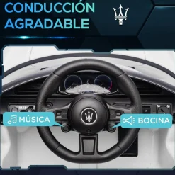 Online Homcom - Maserati MC20 eléctrico Blanco con mando Vehículos De Batería O A Pedales