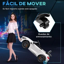 Homcom - Mercedes AMG GTR Batería con mando a distancia Blanco*AIYAPLAY Clearance