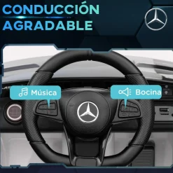 Homcom - Mercedes AMG GTR Batería con mando a distancia Blanco*AIYAPLAY Clearance