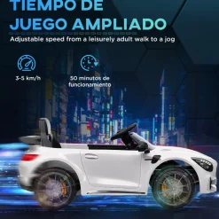 Homcom - Mercedes AMG GTR Batería con mando a distancia Blanco*AIYAPLAY Clearance