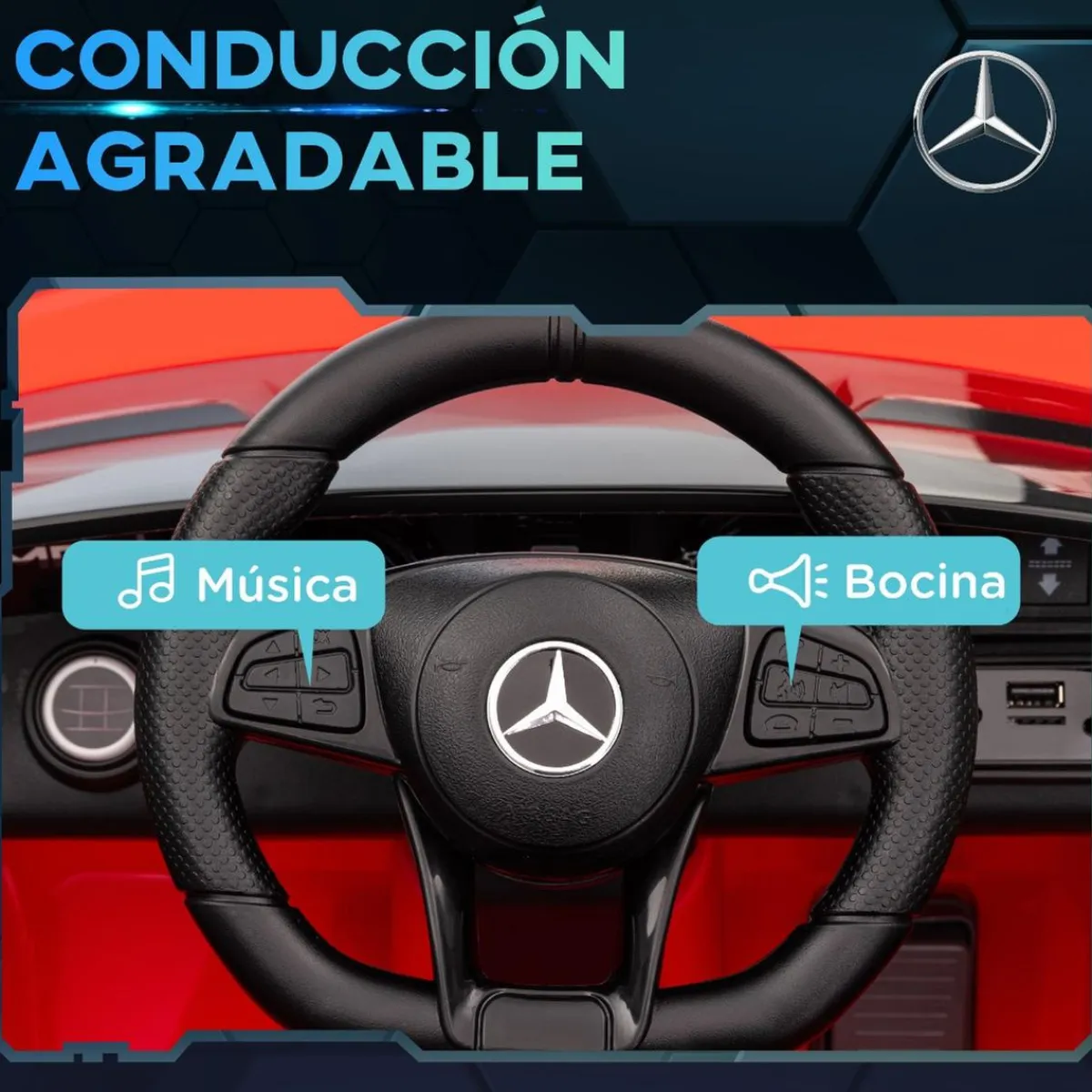 Homcom - Mercedes AMG GTR Batería con mando a distancia Rojo*AIYAPLAY Sale