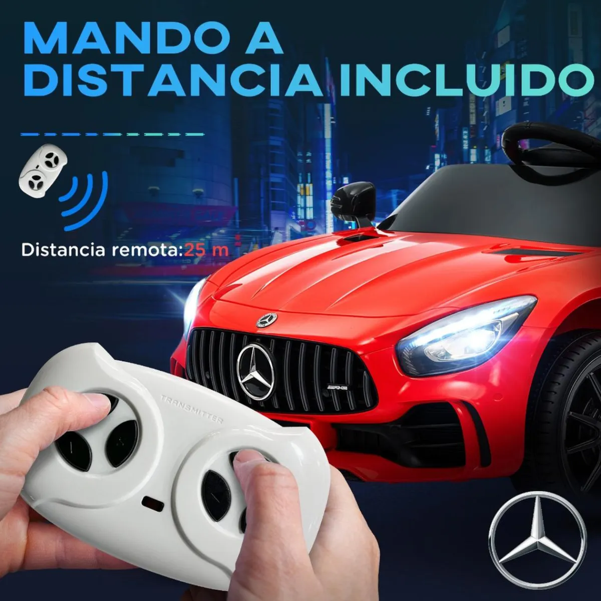 Homcom - Mercedes AMG GTR Batería con mando a distancia Rojo*AIYAPLAY Sale