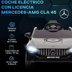 Discount Homcom - Mercedes Benz AMG CLA 45 eléctrico Negro con mando Vehículos De Batería O A Pedales