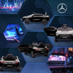 Discount Homcom - Mercedes Benz AMG CLA 45 eléctrico Negro con mando Vehículos De Batería O A Pedales