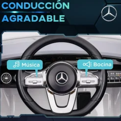 Clearance Homcom - Mercedes Benz AMG CLA 45 eléctrico Blanco con mando Vehículos De Batería O A Pedales