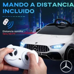 Clearance Homcom - Mercedes Benz AMG CLA 45 eléctrico Blanco con mando Vehículos De Batería O A Pedales