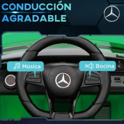 New Homcom - Mercedes Benz AMG GTR eléctrico Verde con mando Vehículos De Batería O A Pedales