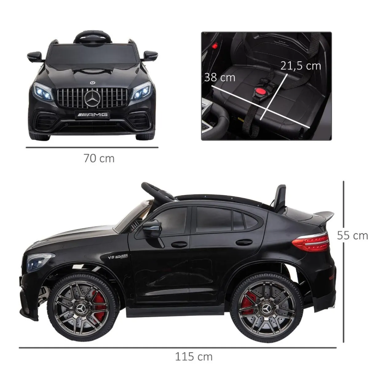 - Mercedes GLC Coupe Batería con control remoto Vehículos De Batería O A Pedales