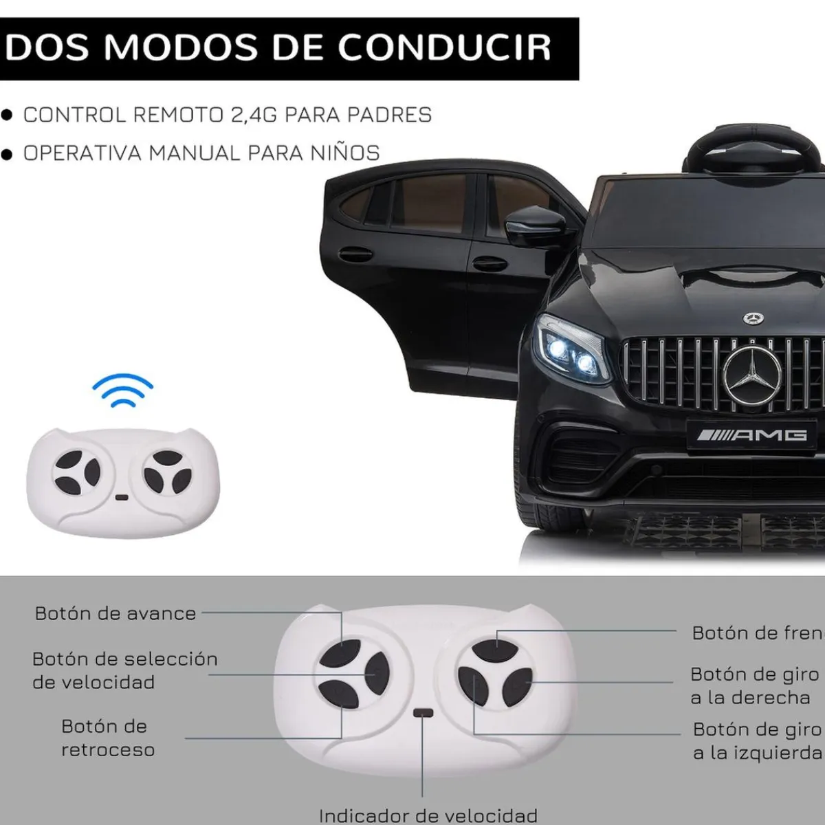 - Mercedes GLC Coupe Batería con control remoto Vehículos De Batería O A Pedales