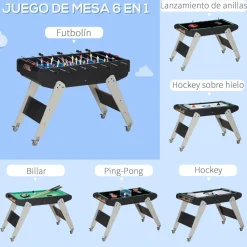 - Mesa multijuegos 6 en 1*Homcom Sale