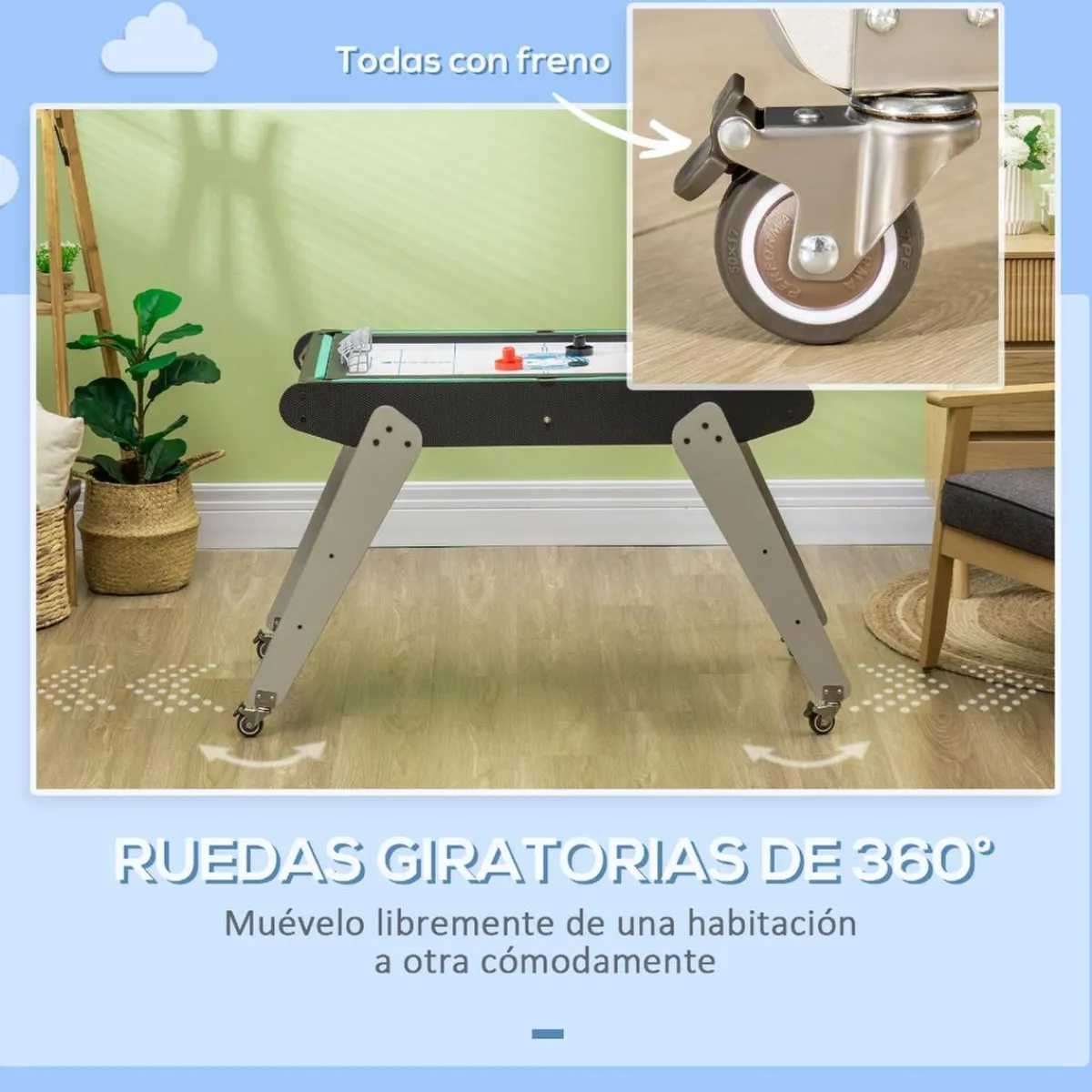 - Mesa multijuegos 6 en 1*Homcom Sale