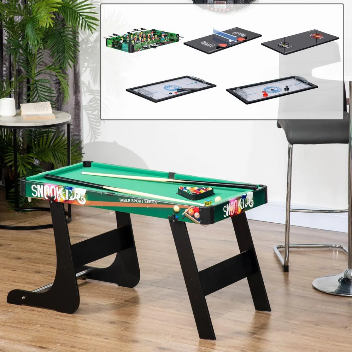 Outlet - Mesa multijuegos 6 en 1 plegable Deportes|Futbolines