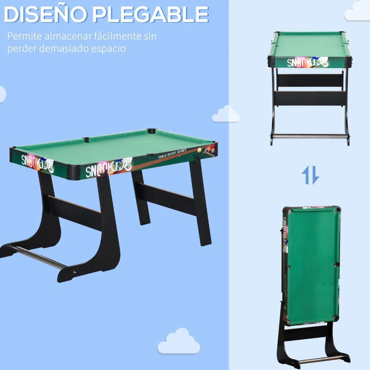 Outlet - Mesa multijuegos 6 en 1 plegable Deportes|Futbolines