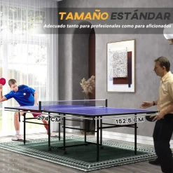 Discount Homcom - Mesa Ping Pong plegable con 4 ruedas Deportes