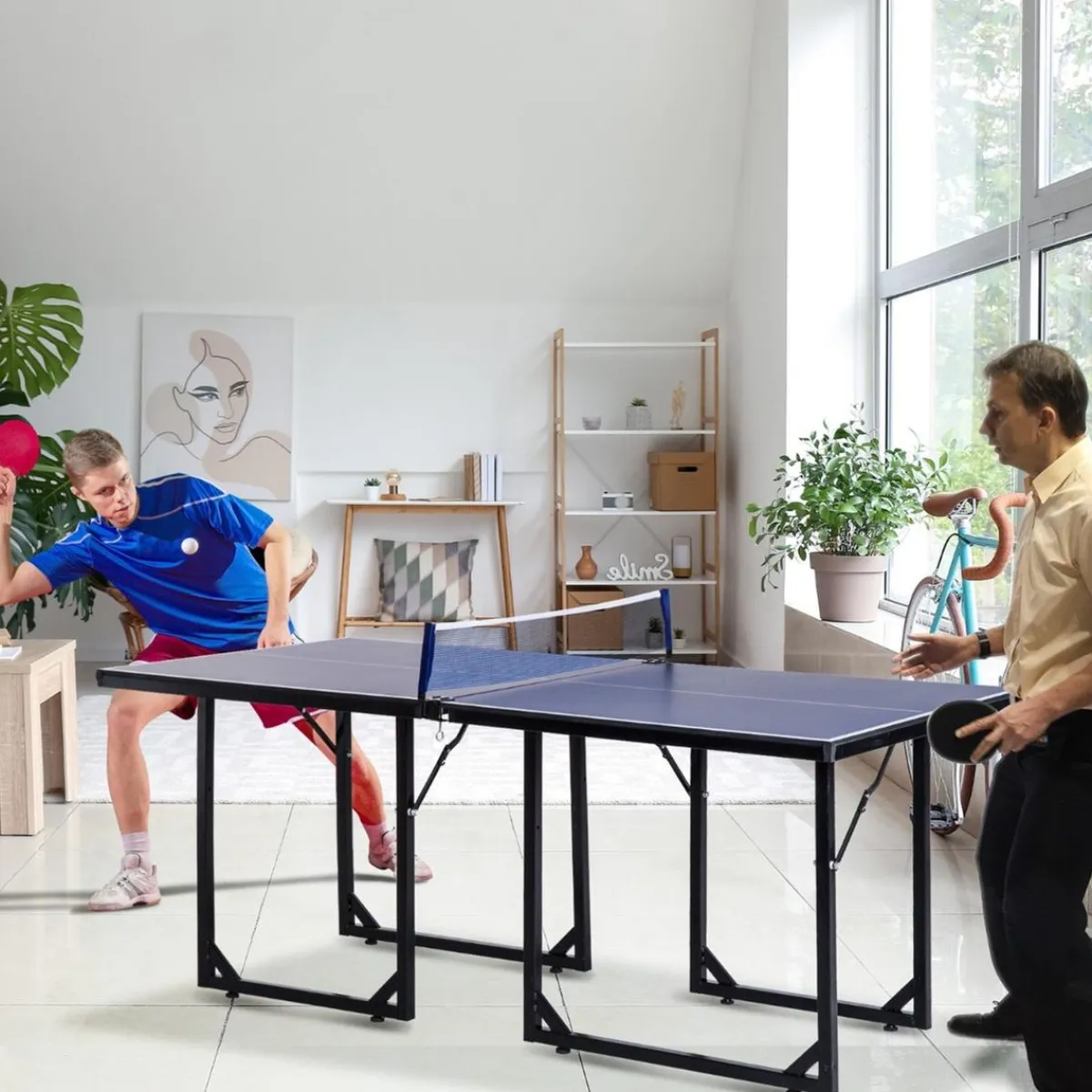 - Mesa Ping Pong plegable con red*Homcom Clearance