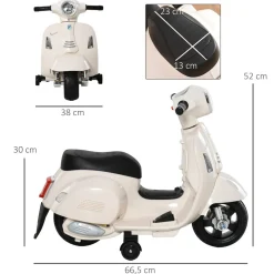 - Mini moto Eléctrica Vespa Blanco*Homcom Online