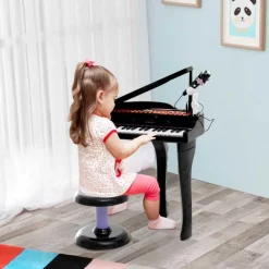 Best - Mini Piano Electrónico de Juguete Negro Música|Electrónicos