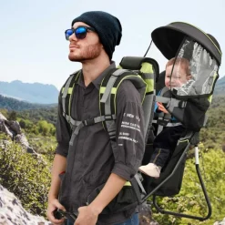 Clearance - Mochila Portabebés Plegable con Dosel Portabebés Y Bici·Portabebés Y Mochilas