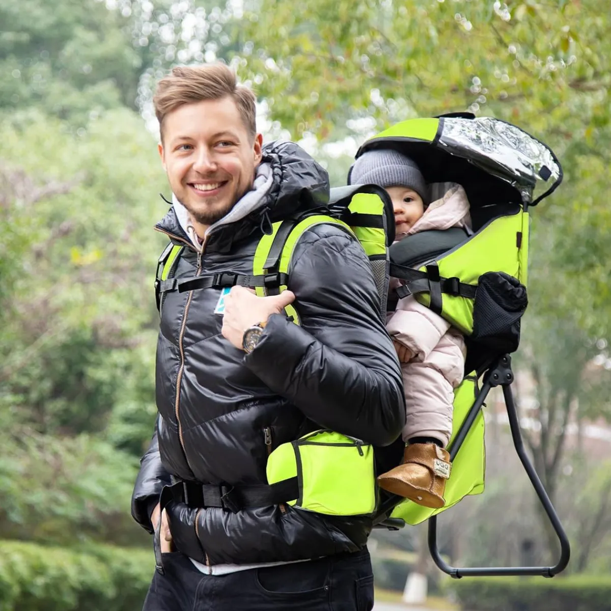 - Mochila porta-bebés verde 85 cm*Homcom Best