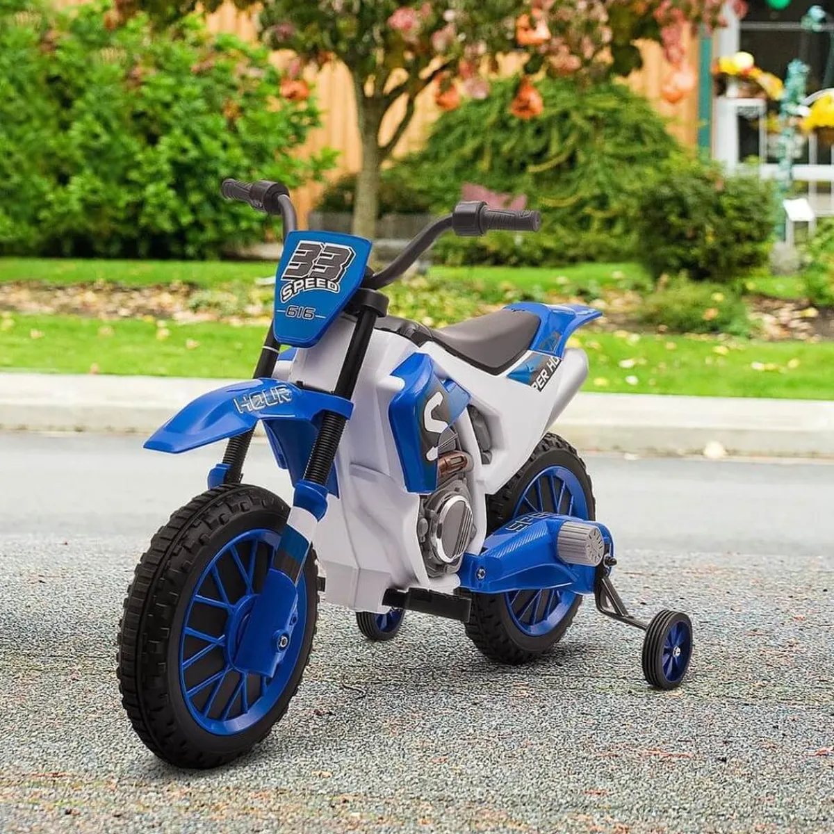 Hot - Moto eléctrica azul-blanco Vehículos De Batería O A Pedales