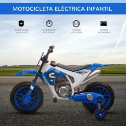Hot - Moto eléctrica azul-blanco Vehículos De Batería O A Pedales