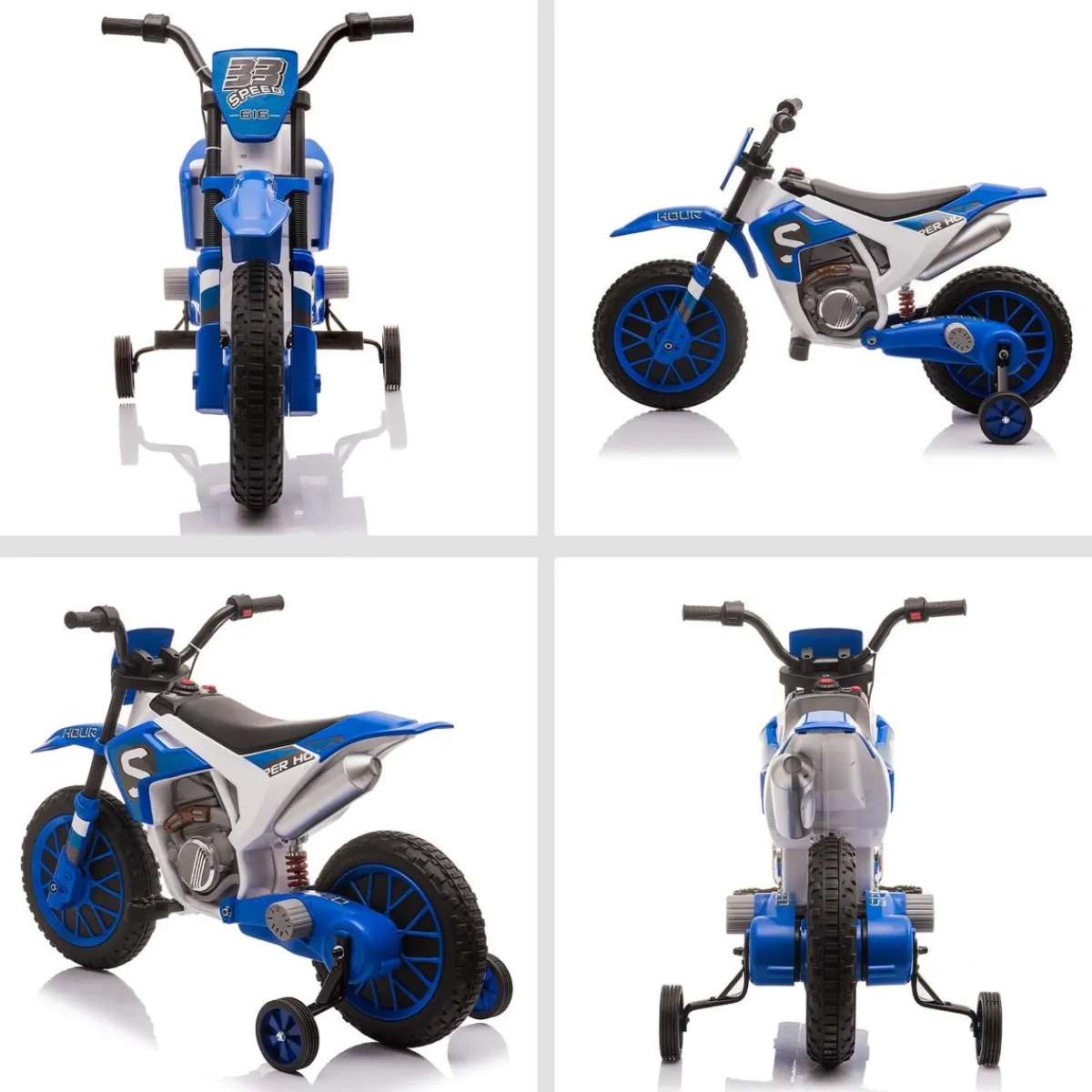 Hot - Moto eléctrica azul-blanco Vehículos De Batería O A Pedales