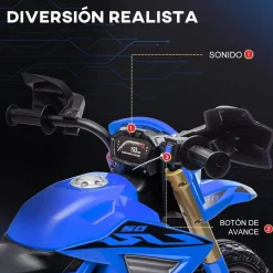 Homcom - Moto eléctrica batería 6 V Azul*AIYAPLAY Best