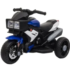 - Moto eléctrica batería 3 ruedas Trimoto Negro y Azul*Homcom