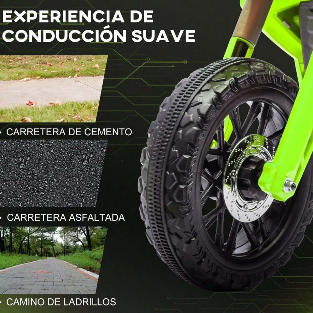 Best Homcom - Moto eléctrica batería 6 V Verde Vehículos De Batería O A Pedales