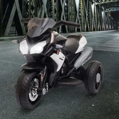 - Moto eléctrica batería 3 ruedas Trimoto Negro y Blanco*Homcom Sale