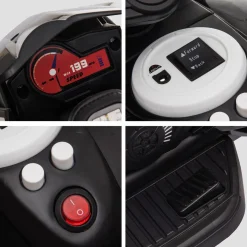 - Moto eléctrica batería 3 ruedas Trimoto Negro y Blanco*Homcom Sale