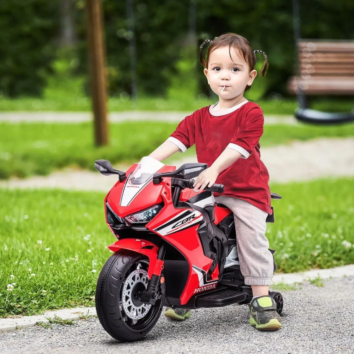 Discount - Moto eléctrica Honda roja Vehículos De Batería O A Pedales