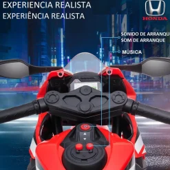 Discount - Moto eléctrica Honda roja Vehículos De Batería O A Pedales