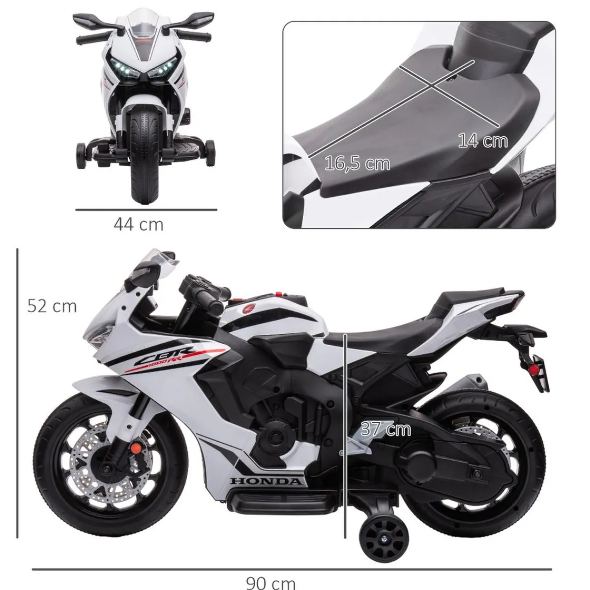 - Moto eléctrica Honda blanca*Homcom Discount