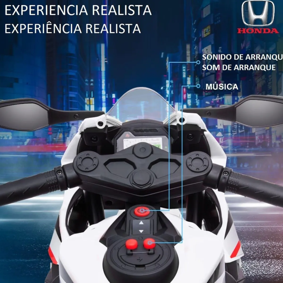 - Moto eléctrica Honda blanca*Homcom Discount