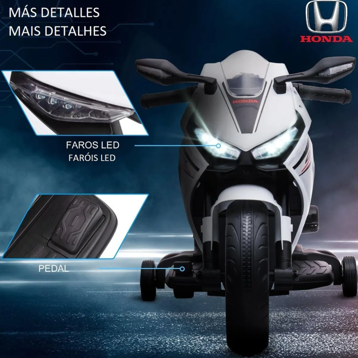 - Moto eléctrica Honda blanca*Homcom Discount